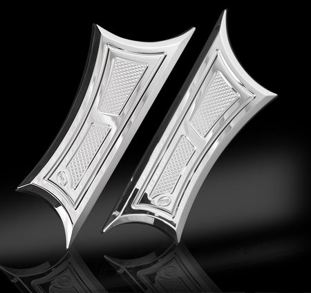 RC Components Chrome Velocity Series Driver Floorboards for Harley FLH/T & ST | RC-FLB-01C