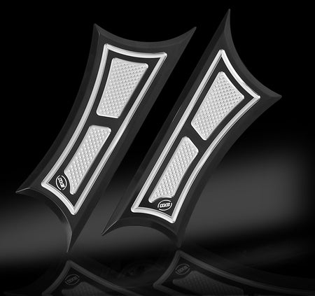 RC Components Black Eclipse Velocity Series Driver Floorboards for Harley FLH/T & ST | RC-FLB-01E