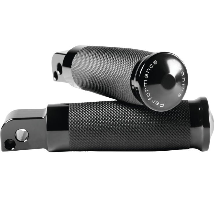 Performance Machine Black Contour Rear Footpegs Harley M8 Softail 18-20
