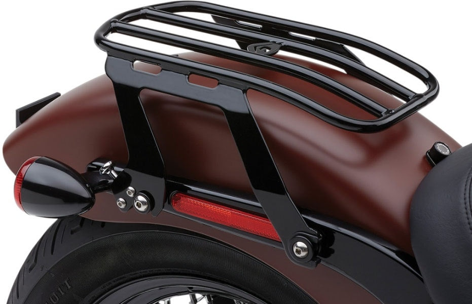 Cobra 602-2510B Black Detachable Solo Luggage Rack Harley M8 Softail 18-Up