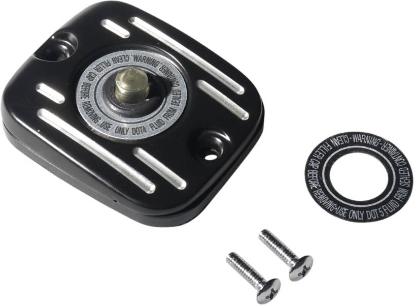 Drag Black Front Brake Master Cylinder Cover with Gasket Harley Big Twin 05-17