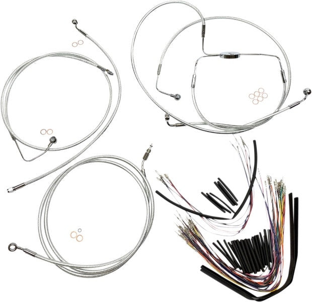 Magnum Sterling Chromite II Handlebar Cable Install Kit 12-14 Rise Harley 08-12
