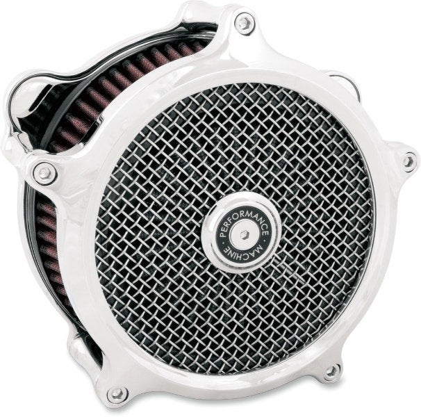 Performance Machine Super Gas Air Cleaner Chrome Harley Throttle By Wire 08-17
