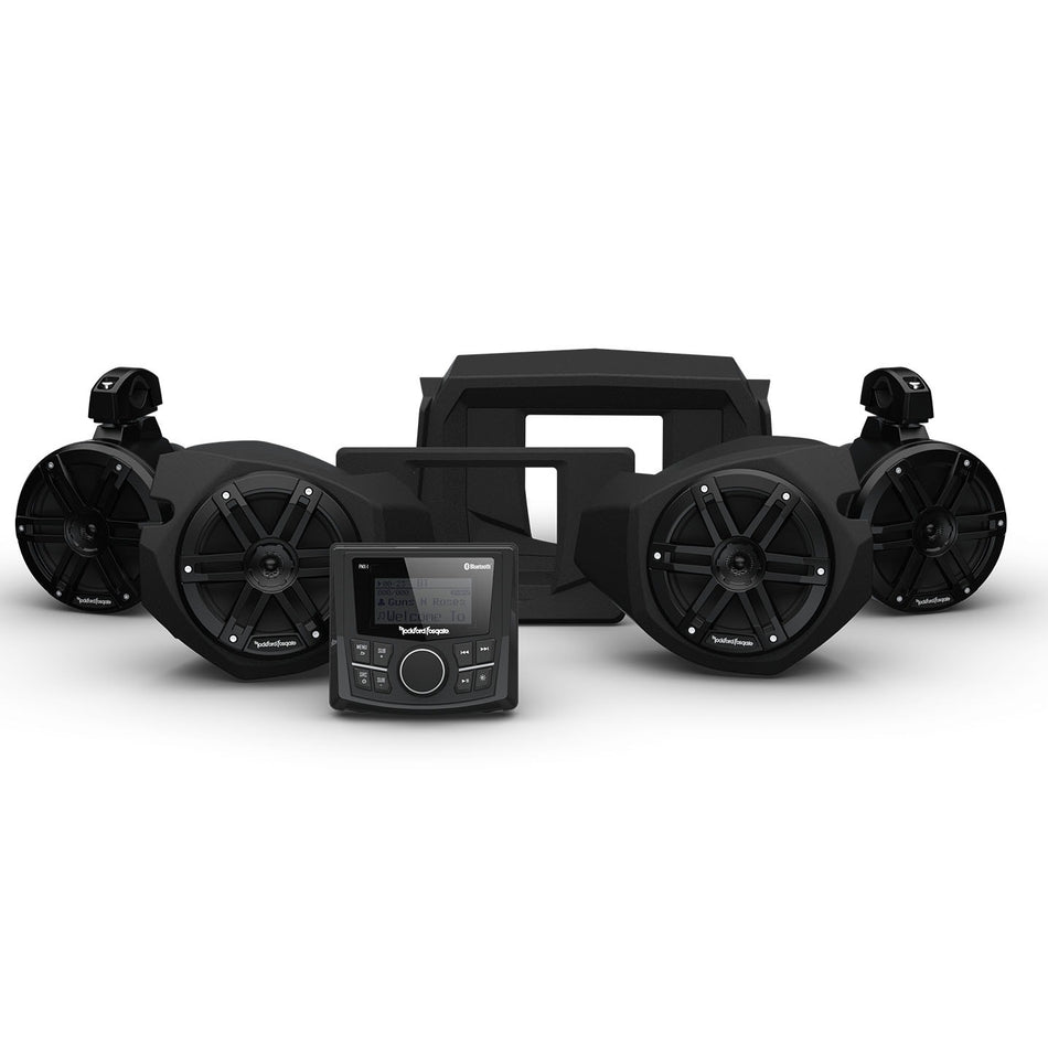 Rockford Fosgate PMX-1 Front Rear Speaker Kit Polaris RZR Gen3 14-21 RZR14-STG2