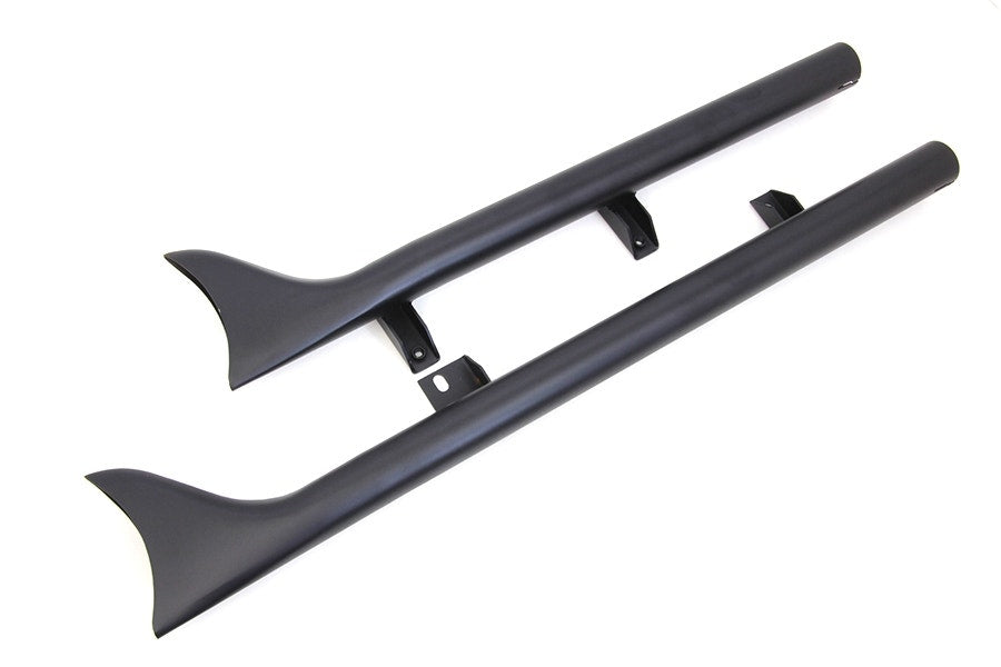 Black 1-7/8" Straight Fishtail Slip-On Mufflers 15-19 Indian Scout 30-1762