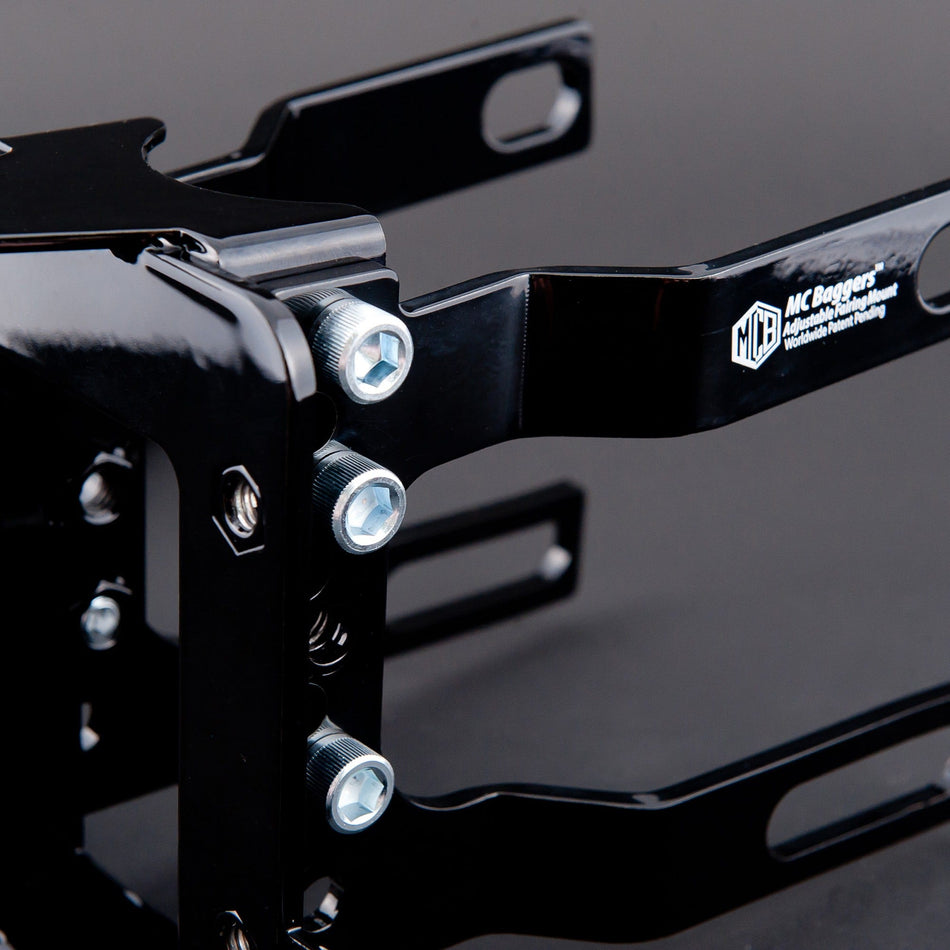 MC Baggers Black 23" & 26" Raked Road Glide FLTR Fairing Mount Bracket 15-Up