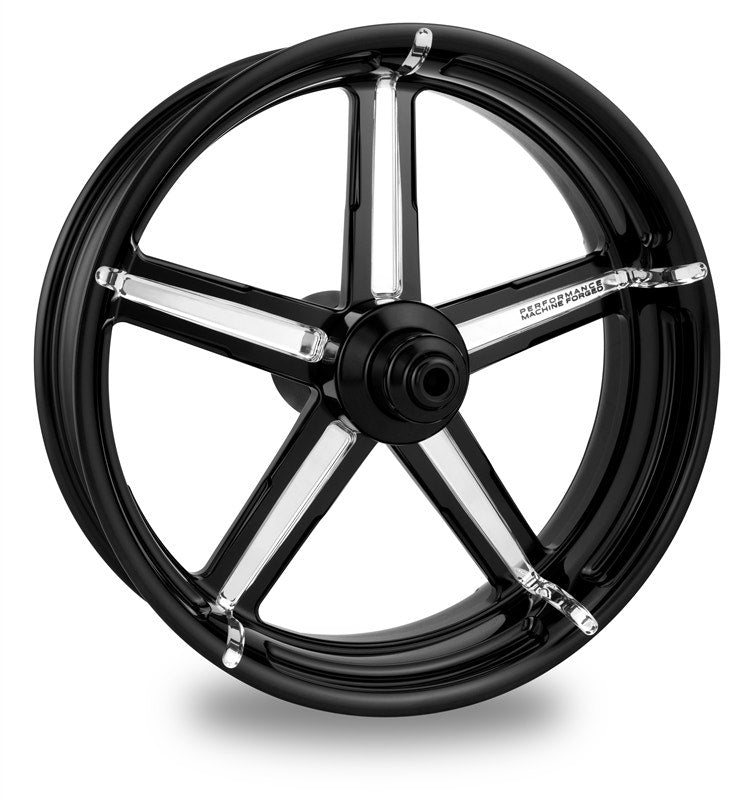 Performance Machine PM Black Platinum Formula Rear 18x5.5 Wheel Harley 09-22 FLH