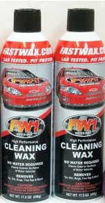 Waterless Wash Carnauba & Wax Fastwax FW1 Spray Can Removes Cleans Tar Dirt Bugs 2 Pack