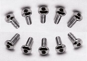 Front & Rear Chrome Plated Grade 8 Torx Rotor Bolts Harley 8793-5 & 9818-5