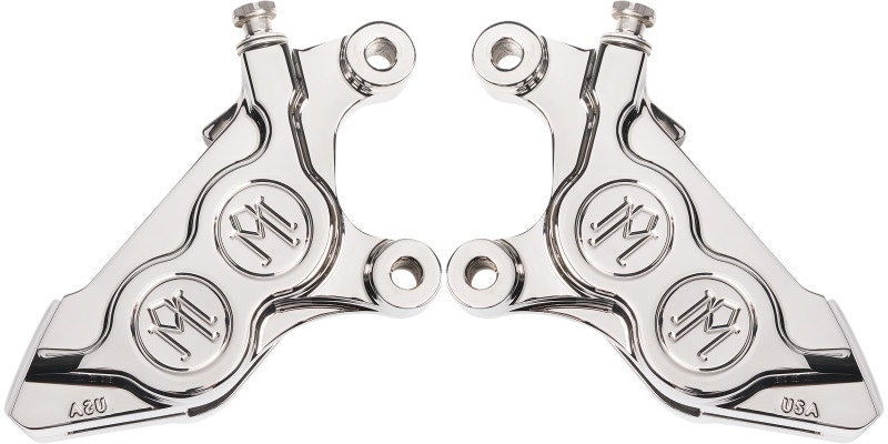 Performance Machine Chrome 4 Piston Front Right & Left Caliper Harley M8 17-Up