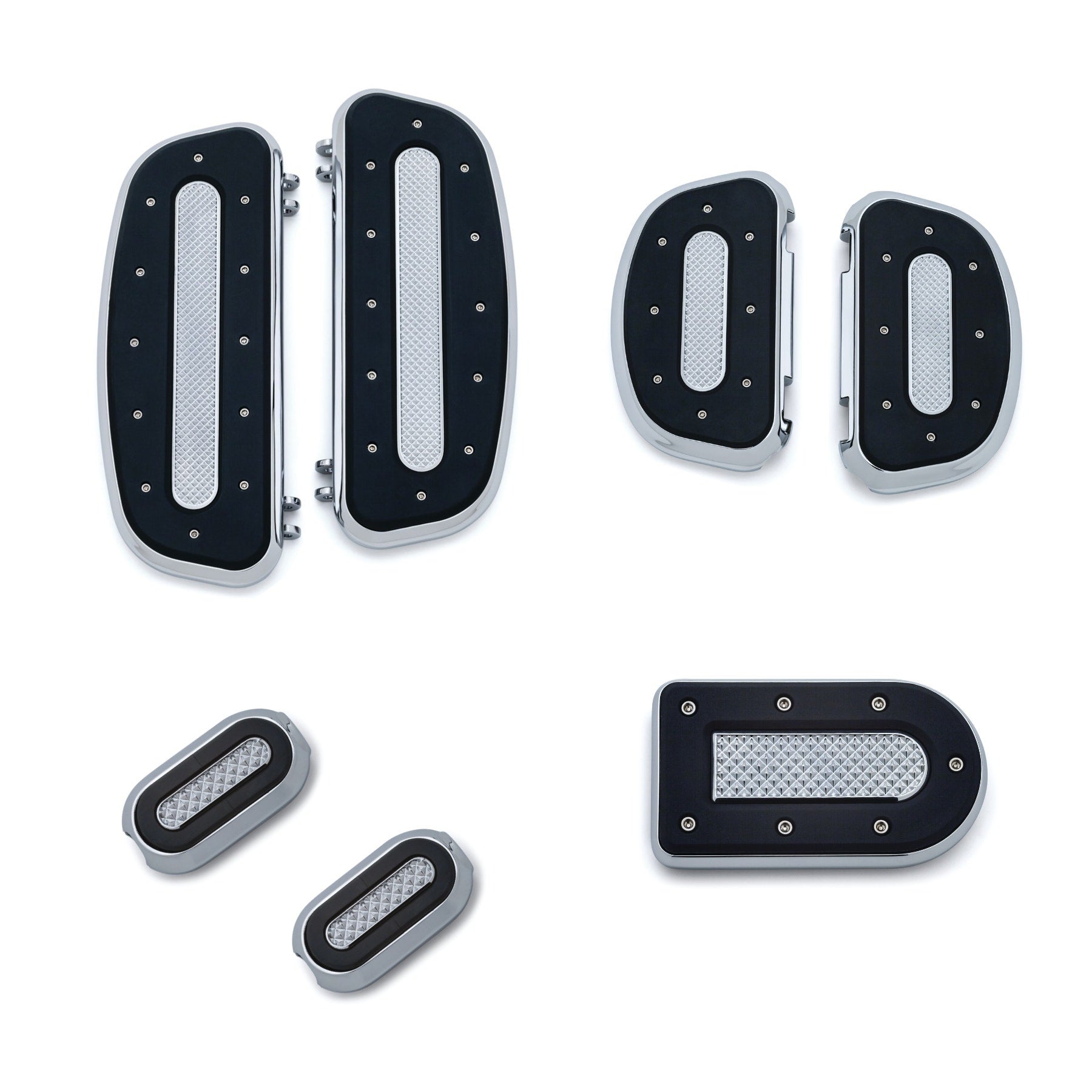 Kuryakyn Heavy Industry Chrome Complete Foot Control Kit 83-18 Harley Touring & Softail