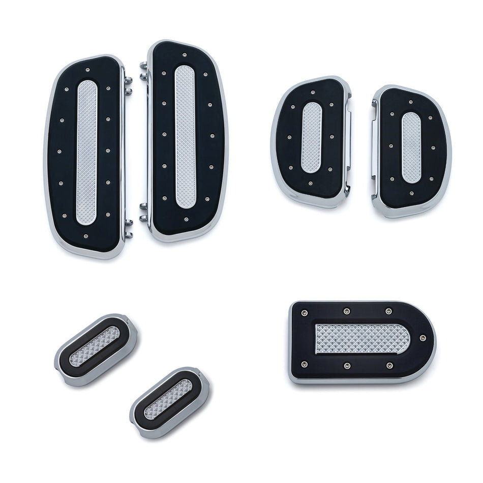 Kuryakyn Heavy Industry Chrome Complete Foot Control Kit 83-18 Harley Touring & Softail