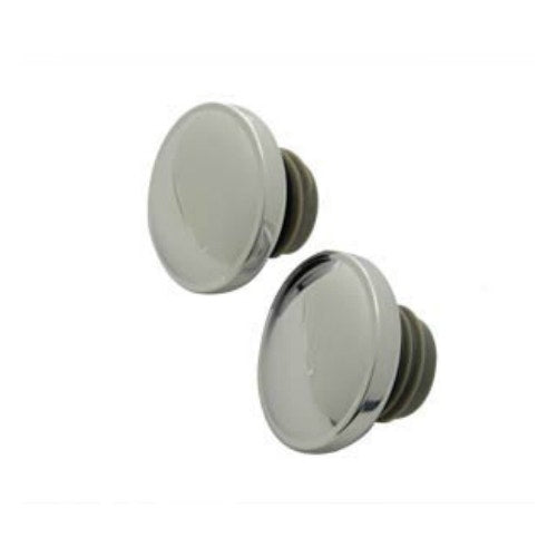 Chrome Ratcheting Style Gas Caps 38-0320 Pair 96-99 Harley FL Repl OE 61272-92A