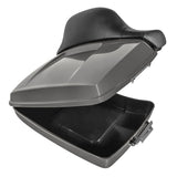 Hogworkz Chopped Tour Pack Full Backrest Chrome Hardware for Harley FLH '97-'24