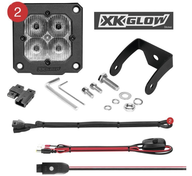 XK Glow C3 Cube Driving Lights Flush Mount RGB Accent Lighting Kit XK065002-D-KIT