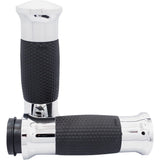 Avon Chrome Soft Gel 3 Ring Ergonomic Hand Grips for Harley Throttle By Wire  | GEL-70-FLY