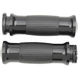 Avon Black Anodized Soft Gel 3 Ring Ergonomic Hand Grips Harley Cable Throttle GEL-70-ANO