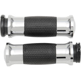 Avon Chrome Soft Gel Ergonomic Hand Grips for Harley Cable Throttle Models GEL-70-CH