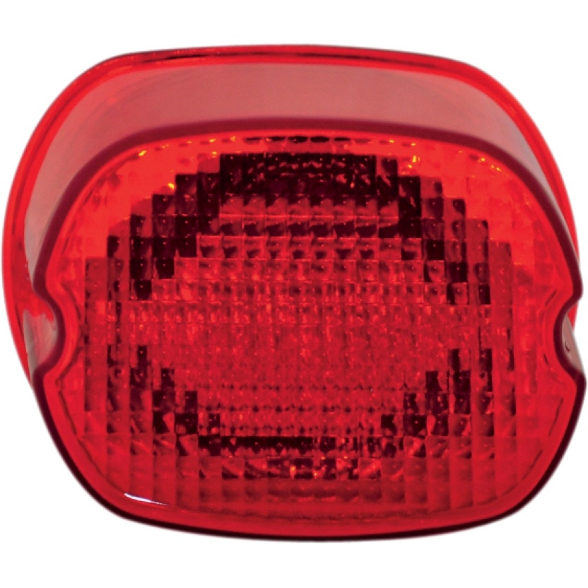 Custom Dynamics Red Genesis II Laydown Taillight W/O License Plate Window Harley 99-