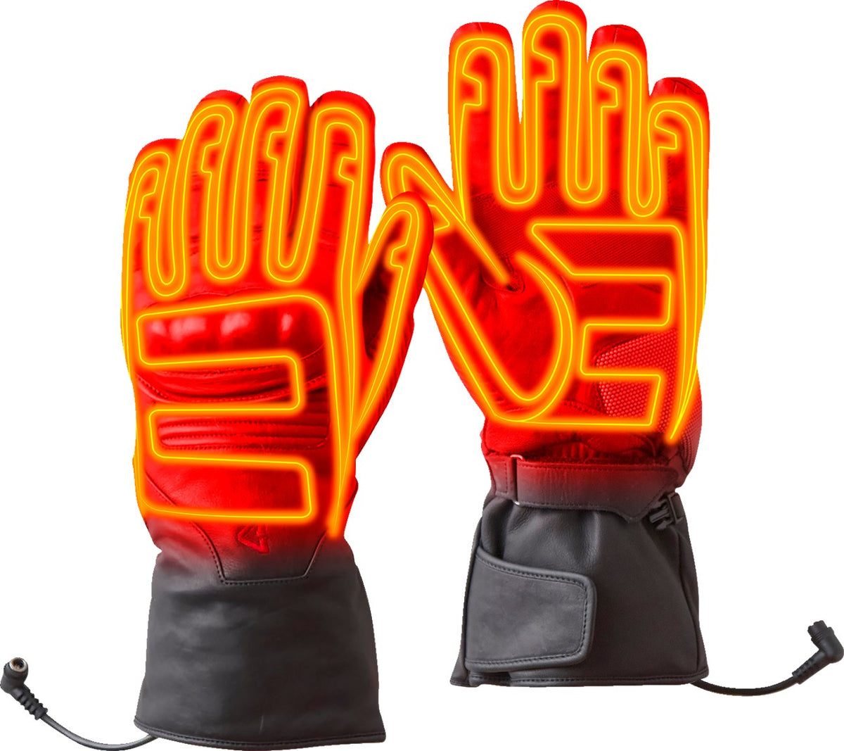 Gerbing Heated Clothing 12V Vanguard Motorcycle Heated Gauntlet Gloves - Black