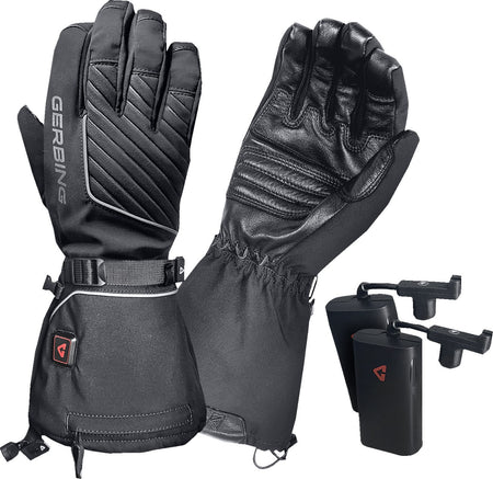 Gerbing Heated Clothing Mens 7V Atlas Ultra-Flex Battery Powered Heated Gloves - Black
