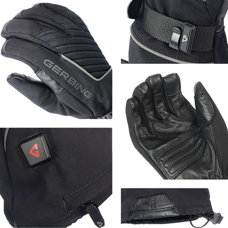 Gerbing Heated Clothing Mens 7V Atlas Ultra-Flex Battery Powered Heated Gloves - Black