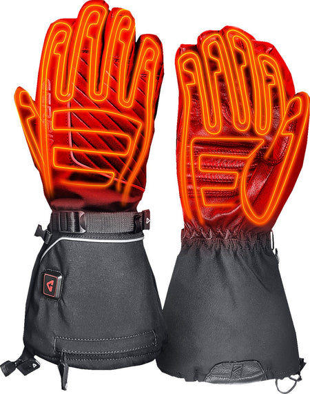 Gerbing Heated Clothing Mens 7V Atlas Ultra-Flex Battery Powered Heated Gloves - Black
