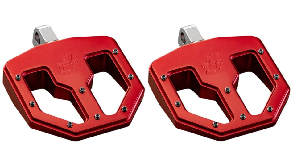 Pro One 500761R Red BMX V1 Male Billet Foot Peg Harley & Metric Clevis Mount