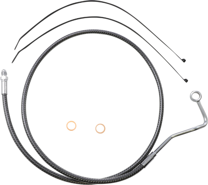 Magnum Carbon KARBONFIBR Mid-Line Brake Line Mid ABS Harley Touring 14-Up