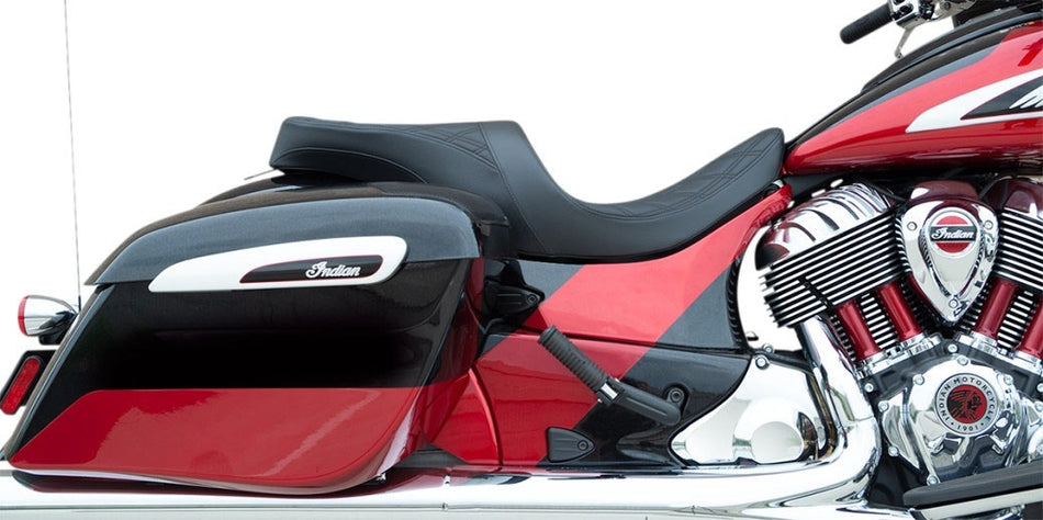 Drag Predator III Forward Position Low 2-Up Seat Black Diamond Indian 14-Up