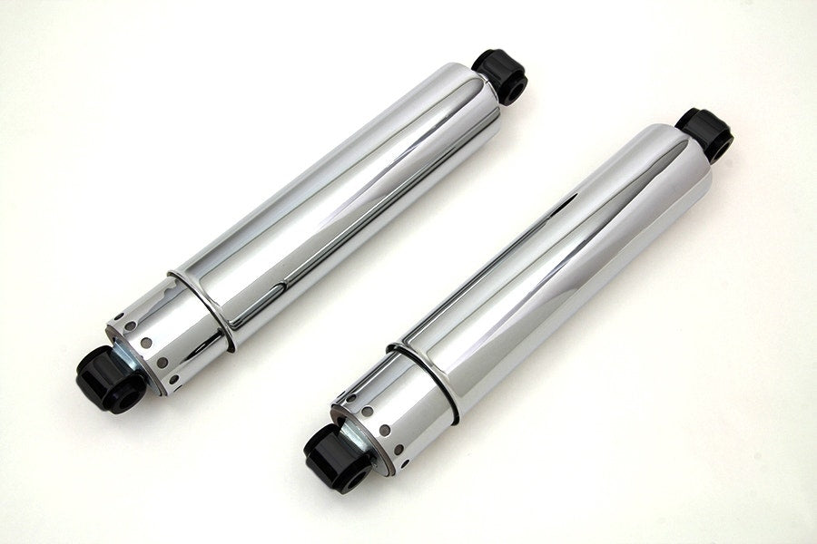 V-Twin 54-0101 Chrome 14-1/2" Covered Rear Shock Set Harley XL & K Model '52-'74