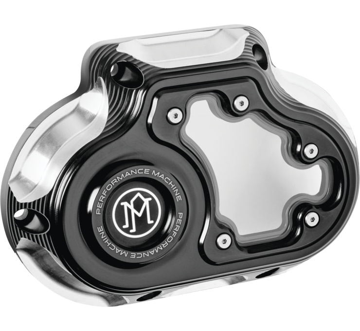 Performance Machine Black Cut Vision Series Cable Clutch Cover Harley M8 18-Up