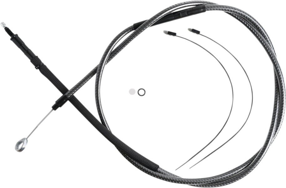 Magnum KARBONFIBR 74 11/16" High-Efficiency Polished Clutch Cable Harley 06-Up