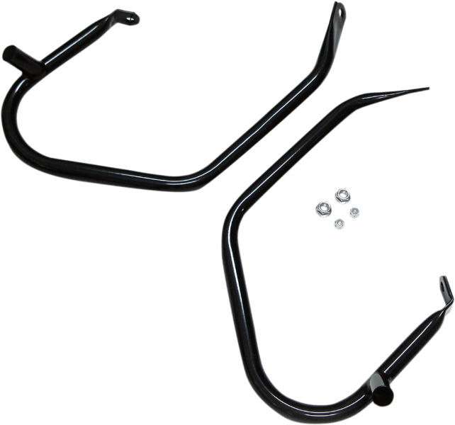 Drag Black Saddlebags Guards Support Kit Harley Touring FLH/T 97-08