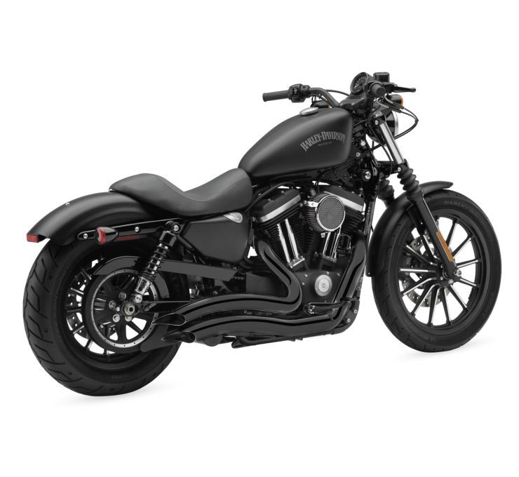 Cobra 6233B Speedster Short Swept Black PowerPort 2:2 Exhaust Harley Sportster 04-16