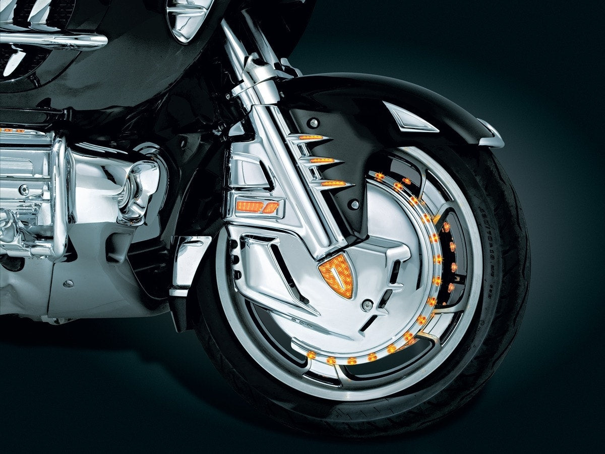 Kuryakyn 7450 Chrome Rotor Covers Honda Gold Wing 01-17 GL1800 & 13-16 F6B