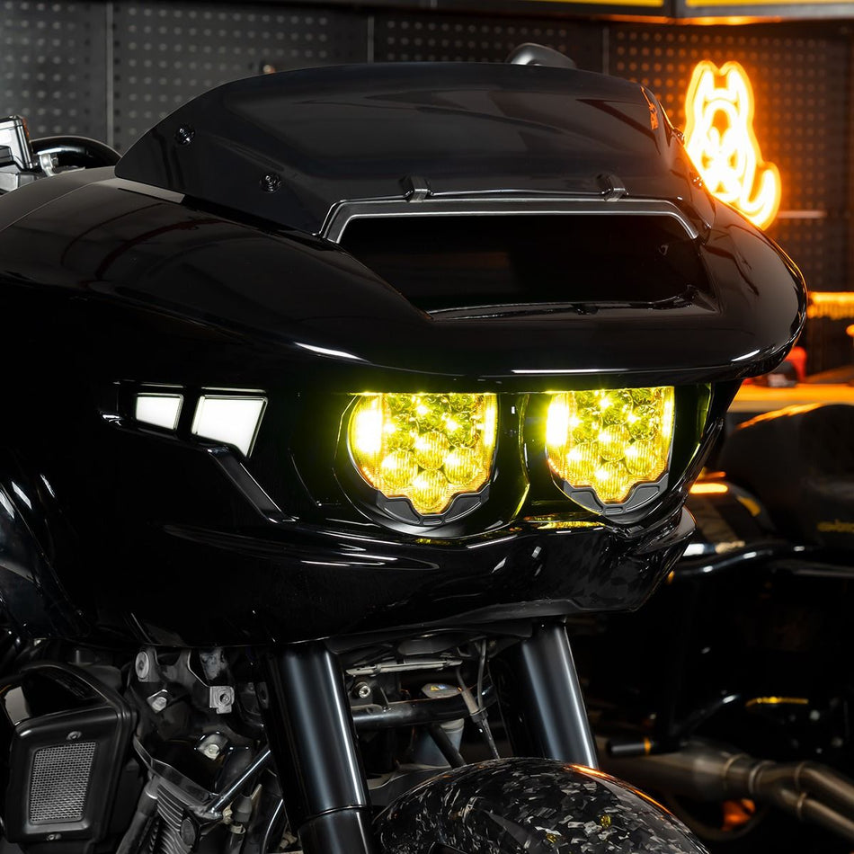Hogworkz Harley Road Glide Goldtooth Performance LED Headlight '23.5-'26