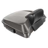 Hogworkz Chopped Tour Pack w/ Slim Backrest Black Hardware for Harley FLH '97-'24