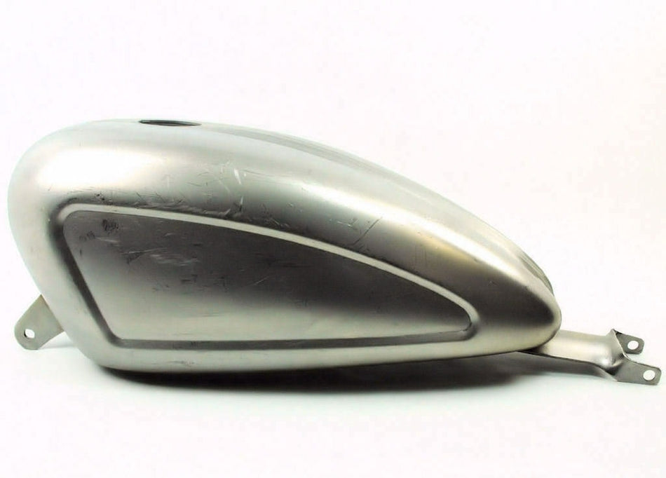 3.3 Gallon EFI Raw Gas Tank Smooth Pleated Indented Harley Sportster XL 07-20
