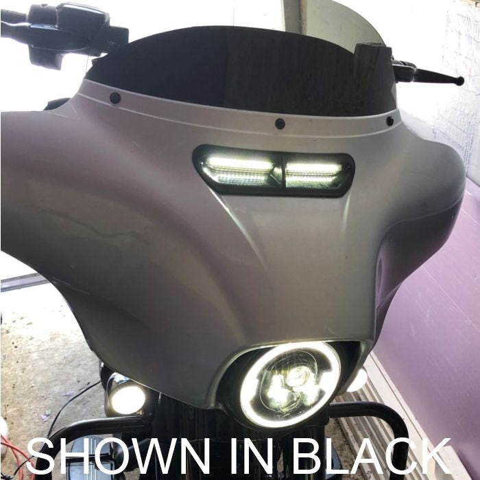 Custom Dynamics Chrome Genesis 4 All-In-One LED Fairing Insert Harley Batwing 14-Up