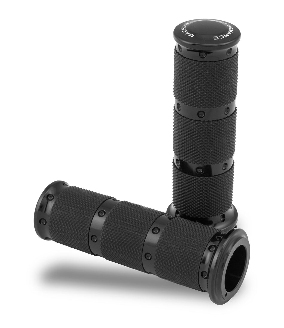 Performance Machine PM XLS Black Contour Renthal Hand Grips TBW 08-17