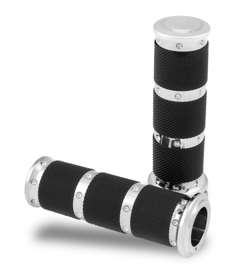 Performance Machine PM XLS Chrome Contour Renthal Hand Grips TBW 08-17