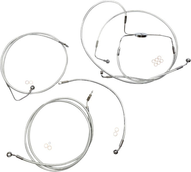 Magnum Sterling Chromite II Handlebar Cable Install Kit 10 inch Rise Harley 08-12