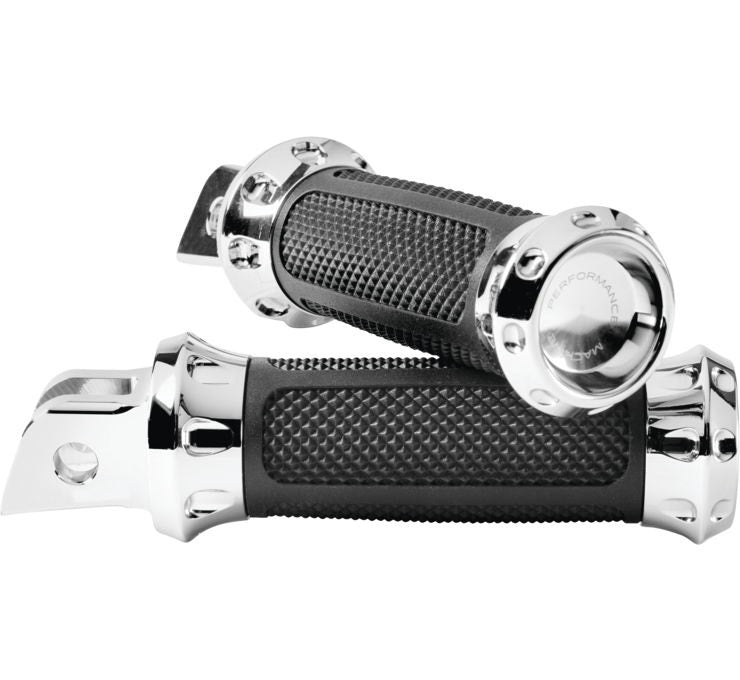 Performance Machine Chrome Overdrive Rider Footpegs Harley M8 Softail 18-