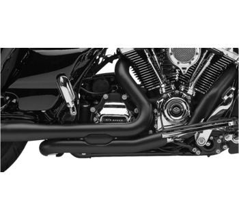 Cobra 6255RB Powersport Dual Head Pipes Black Harley M8 FLH/T 17-20