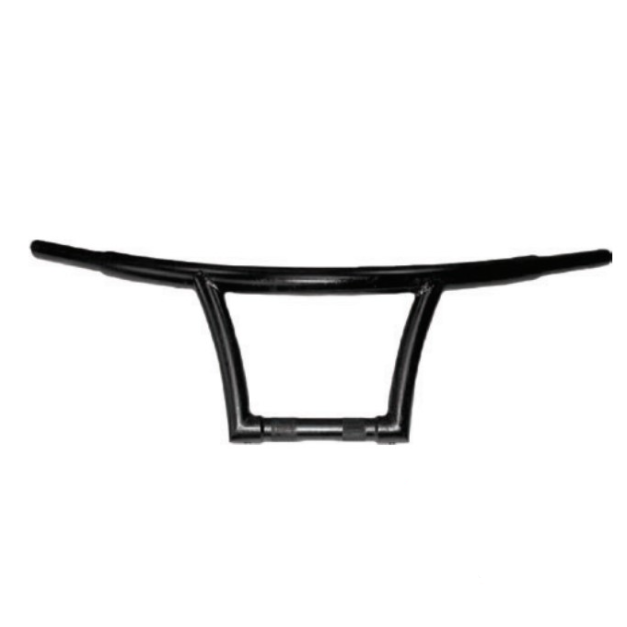 HardDrive Black 10" GTS Handlebars 1-1/4" Drilled Notched Harley Big Twin 82-Up