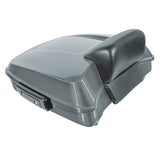 Hogworkz Chopped Tour Pack w/ Slim Backrest Black Hardware for Harley FLH '97-'24