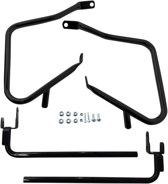 Drag Black Saddlebags Guards Support Kit OE Repl 90200787 Harley Touring 14-Up