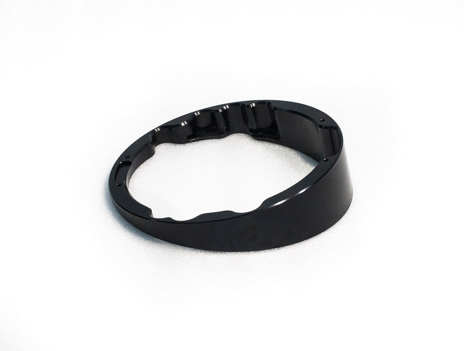 MC Baggers Black Raked Headlight Bezel for Steel Kore Rake Kits Harley 97-Up