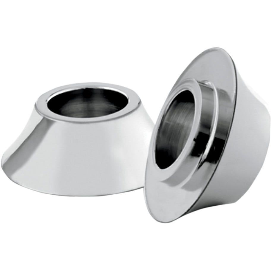 RC Chrome Front 25mm Tapered Axle Wheel Spacers For Harley Flh Bagger '08-'18